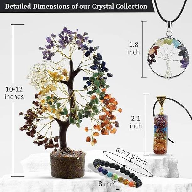 Multiagate Seven Chakra Healing Tree Kit with 7 Chakra